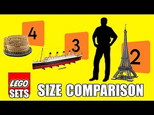LEGO SET SIZE COMPARISON (number of pieces) AT SCALE - TOP 10