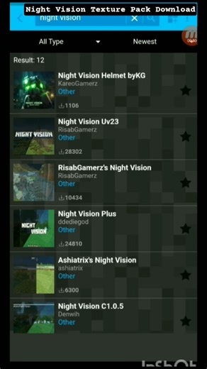 How To Download Night Vision Texture Pack #shorts #shortsfeed #minecraft