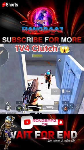 1v4 Clutch Madness 🤯#bgmi #bgmishorts #rongbaazop
