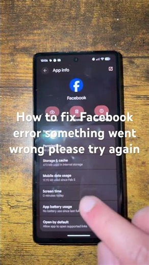 How to fix Facebook error something went wrong please try again network connection error