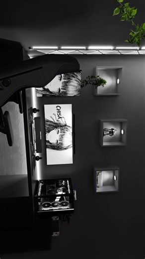 UnzariSetup | Blackout Setup in 4K✨️ Gaming setup designed for : @yasdy_xx #gamingsetup #gamingroom #deskgoals #pcsetup #desksetup #desk #deskdecor... | Instagram