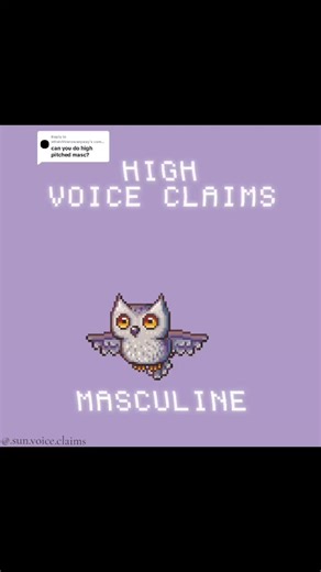 Replying to @whoisthisnowanyway High Masculine Voice Claims 🦉🔮 || (NOT MY AUDIO) #voiceclaimideas #voiceclaim #voiceclaims #masculine