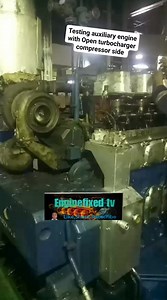 Testing auxiliary engine with Open turbocharger compressor side #fbreelsfypシ゚viralfbreelsfypシ゚viral #trindingreels #trendingpost #enginefixed #enginefixedtv #hepemakinista #marinengineerslifeonboard #containershipslife #followformorecontent | EngineFixed - All Marine & Auto Engine