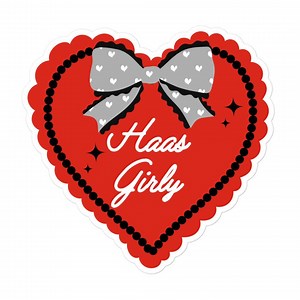 F1 Haas Girly Sticker, F1 Team Heart Stickers - Etsy