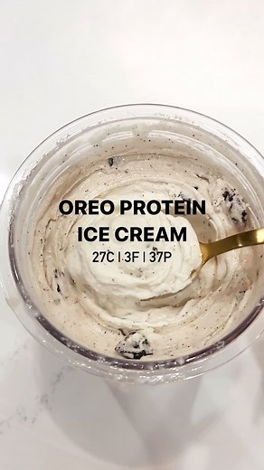 Aubrie Edgington on Instagram: "McDonald’s in your kitchen 🤤 if you don’t have a ninja creami… you need one! It is a game changer. I’ve been loving oreo flavor as of lately. It has 37g of protein in this tub of goodness and is the perfect night cap🍫✨ Comment “recipe” and I’ll send you my go to creami recipe! 🤎 #ninjacreami #ninjacreamirecipes #proteinicecream #oreocreami #macrofriendly"