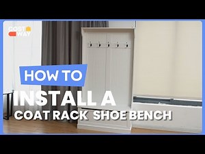 How to Install the 3-in-1 Hall Tree Coat Rack Shoe Bench | HU10154 #costway #howto