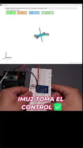 Failover IMU REAL: IMU2 toma el control cuando falla IMU1 #embeddedsystems #sensor