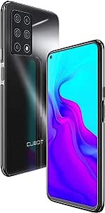 CUBOT Unlocked Smartphone 8GB RAM, Mobile Phone 256GB Storage with 6.4 Inch Screen, 48MP Five AI Cameras Cell Phone, 4200mAh Battery, 4G Global Bands Dual Nano SIM - Mirror Black