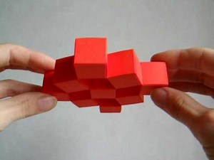 papercraft - moving cubes - dutchpapergirl