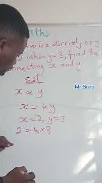 Direct Variation #mrbuzo #education #mathematics #directvariation