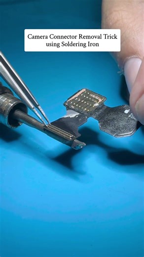 iphone Camera Connector Removal Trick using Soldering Iron