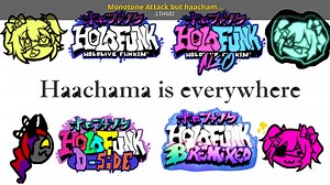 Monotone Attack but haachama & other side sing it Mod for Friday Night Funkin' | FNF Mods