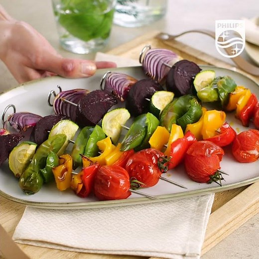 Philips NutriU App - Easy Airfryer Rainbow Kebab Recipe