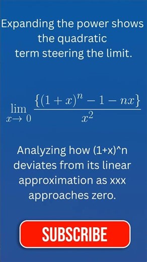 Quick Calculus: This Binomial Limit Is Controlled by the Quadratic Term