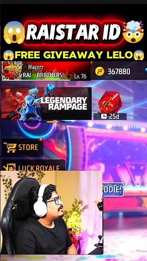 RAI ID GIVEAWAY LELO 💀 #shortsfeed #tgrnrz #tondegamer #freefire
