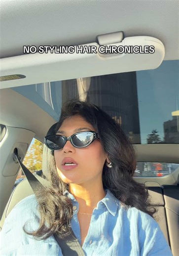 Trying to get my hair to behave without any product or heat styling #hairtok #hairgrowthjourney #healthyhair #hairdetox