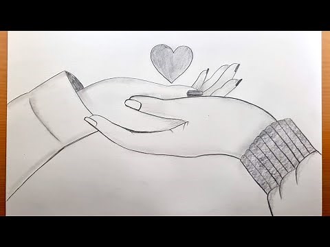 Como desenhar um casal romântico de mãos dadas || Desenho a lápis || tutorial de desenho