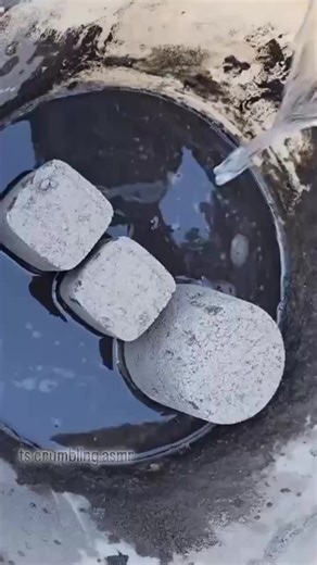 Satisfying ASMR: White Concrete and Sand Crumbling