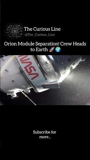 Orion’s crew and service modules have successfully separated #shorts #viral #nasa