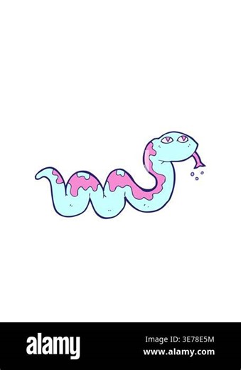 blinking radial lines animation of snake cartoon Stock Video Footage - Alamy