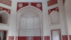 graveyards inside humayun tomb at morning from unique perspective