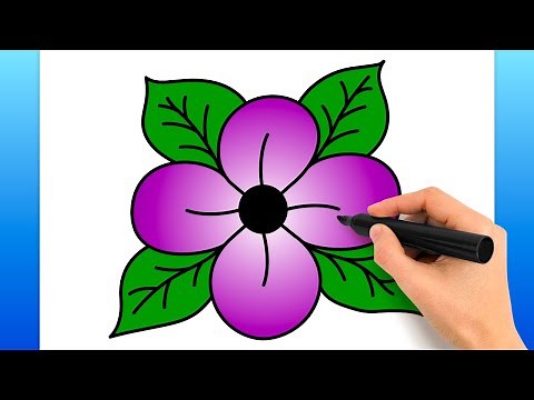 How To Draw A Flower From The Number 8 (Easy Drawing Tutorial)