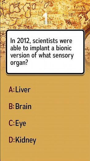 In 2012, a bionic version of which sensory organ was implanted by scientists?