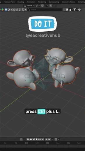 Blender Beginner Tip – Edit Multiple Objects Instantly #blender #viral #shorts