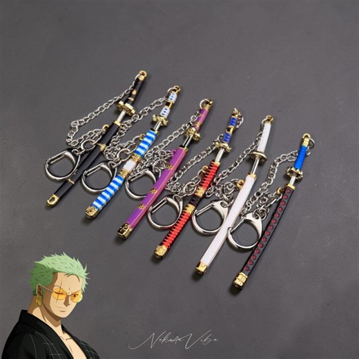 Anime Inspired Keychain: Mini Samurai Katana Keychain Gift for Fans V3 - Etsy