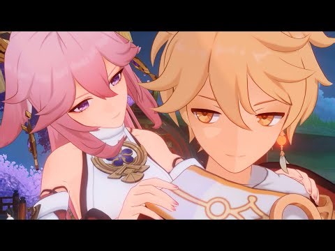 Yae Miko touches Aether once again... (Genshin Luna I Cutscene)