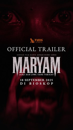 Film MARYAM on Instagram: "OFFICIAL VERTICAL TRAILER MARYAM: JANJI & JIWA YANG TERIKAT Sejak lahir, hidup Maryam tak pernah lepas dari teror dan bayang-bayang sesosok jin. Hingga ia menerima surat-surat misterius yang tidak ia pernah mengerti artinya, walaupun sudah ia bakar dan ia buang, surat itu selalu kembali… Ia sadar bahwa dirinya tidak pernah sendiri dan selalu diikuti, apakah ini perjalanan hidup yang harus ia tempuh? Dan sampai kapan ujian ini akan mengikatnya? Terinspirasi dari podcast