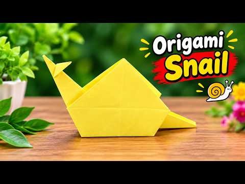 How to Make an Origami Snail 🐌 | Easy Paper Snail Tutorial