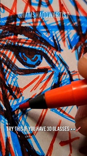 Try This If You Have 3D Glasses 👓🖍 #shorts