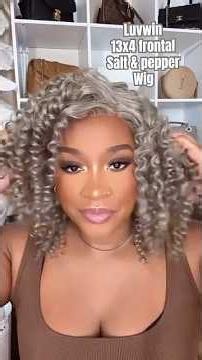 Salt & Pepper Wand Curly Wig ✨ Natural Gray Blend, Effortless Elegant Look