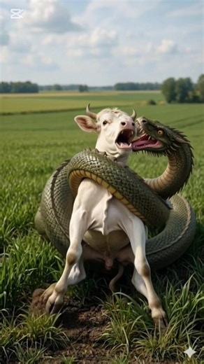 The snake ate the cow. #shorts #animation #trending