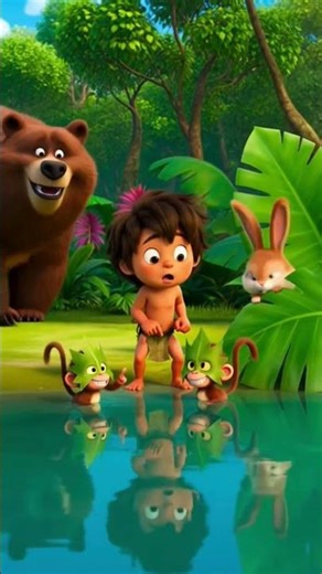 🚨 MOWGLI WALKS ON AIR! 😱 The Secret of the Giant Diamond Snail! 💎 #3danimation #jungleadventure