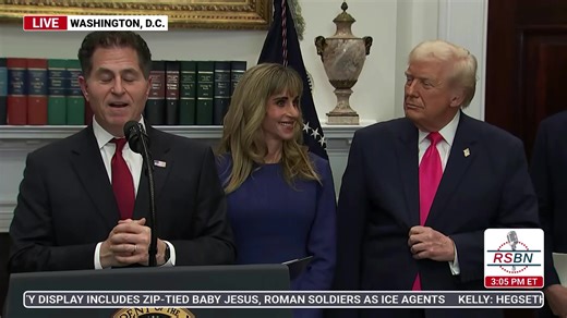 In honor of America’s 250th anniversary, @MichaelDell and Susan Dell are announcing today that they are giving 25 MILLION American children $250 dollars each to save and to invest in their personal Trump account. That's the equivalent of $6.25 billion. | Right Side Broadcasting