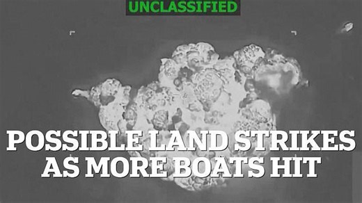 Three alleged drug boats destroyed as Trump threatens land strikes