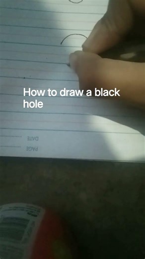 how to draw a black hole