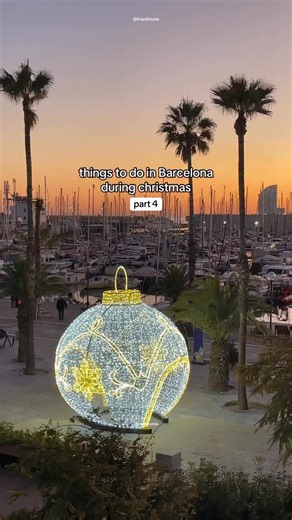 Roosa | Lifestyle & Travel Creator on Instagram: "the perfect spot to watch the sunset and snap some cute Christmas pictures! 🎄💫 . . . . . . #barcelonachristmaslights #planesbarcelona #barcelonaplans #barcelonanavidad #navidad #beautifuldestinations #christmasbarcelona #barcelona #barcelonaguide #christmastime"