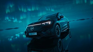 Introducing the new all-electric EQE SUV. Standing at the frontier of innovation, it impresses with advanced technology and all-electric performance. The universe at your fingertips. Artificial intelligence makes the MBUX Hyperscreen an intuitive assistant. Immerse in a multidimensional soundscape created by Dolby Atmos® with the Burmester® Surround Sound System. Command the road with quiet precision, enabled by a 10° rear axle steering angle, and expand your horizons with up to 565 km (WLTP) ra