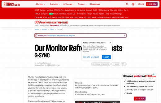 Our Monitor Refresh Rate Tests: G-SYNC