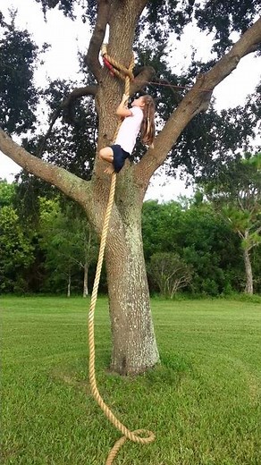 Rope climbing by 5 year old