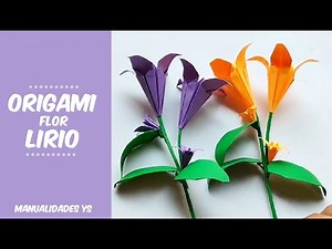 ORIGAMI flor de lirio 👍 fácil y rápido papiroflexia (flower easy and fast)