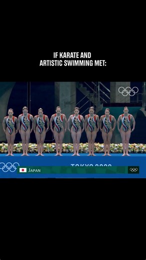 Team Japan 🇯🇵 at #Tokyo2020 showcasing what happens when martial arts meets the pool. 🥋🏊 #Olympics