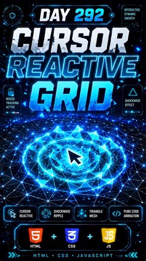 The Cursor reactive guid animation using HTML CSS JavaScript|#shorts #coding #programming