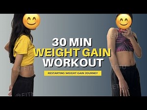 WEIGHT GAIN WORKOUT for skinny women | 30-Min HOME Workout to Gain Weight (NO gym)