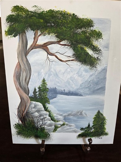 Twisted Tree Mountain Landscape - Etsy