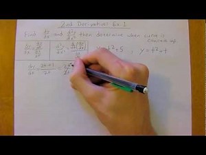 Second Derivative of Parametric Curves Ex 1 [Calculus II]