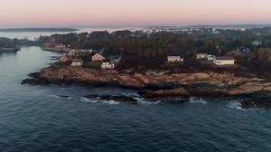 On this rainy & snowy Thanksgiving here in Maine checkout the northern Casco Bay town of Harpswell during the recent stretch of gorgeous autumn weather, From Above. | Maine Public